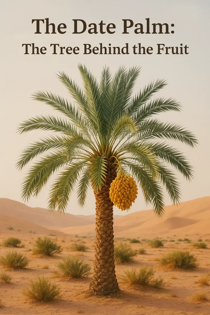 Date palm tree in the desert