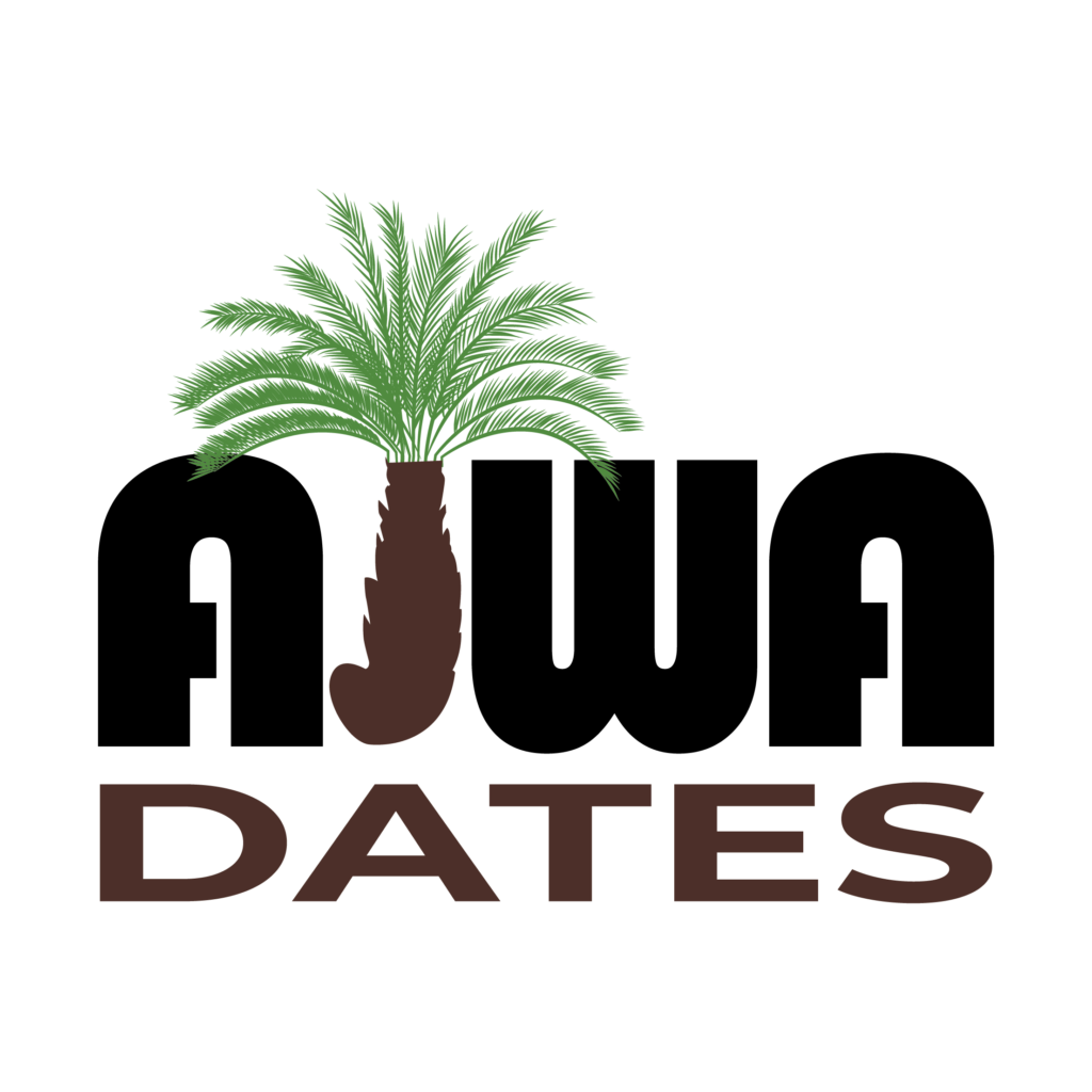 Ajwa Dates logo with date palm tree