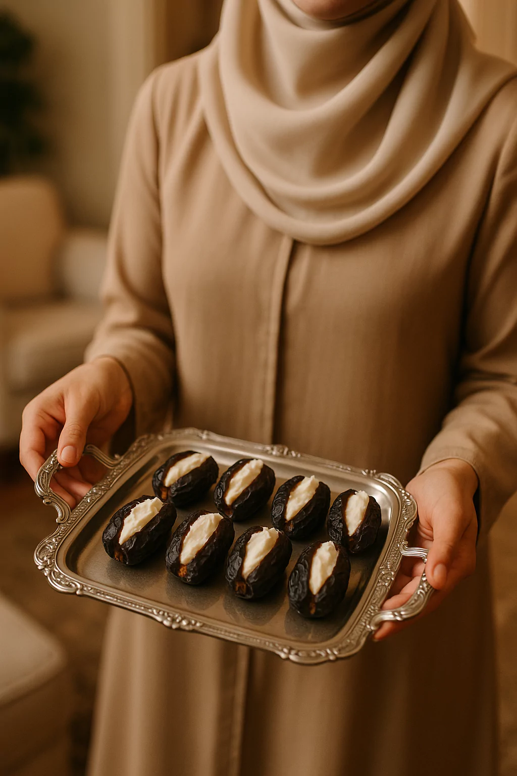 Cream Cheese Stuffed Dates