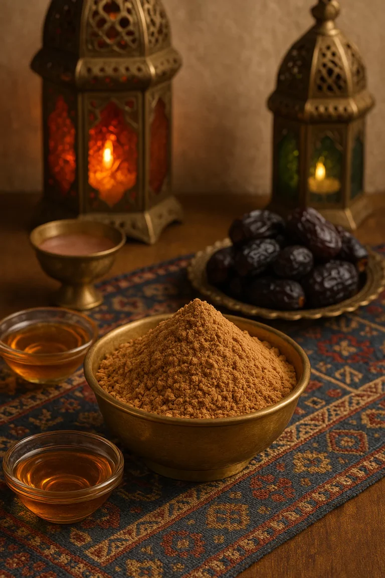 Date seed powder with Arabic culture