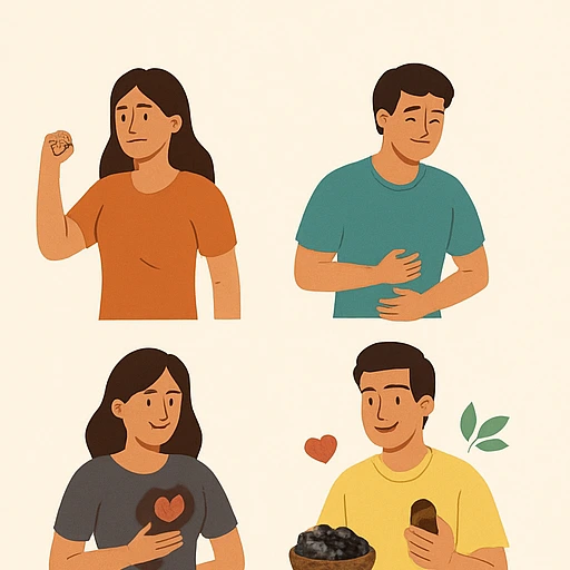 illustration of feeling healthy with Ajwa dates