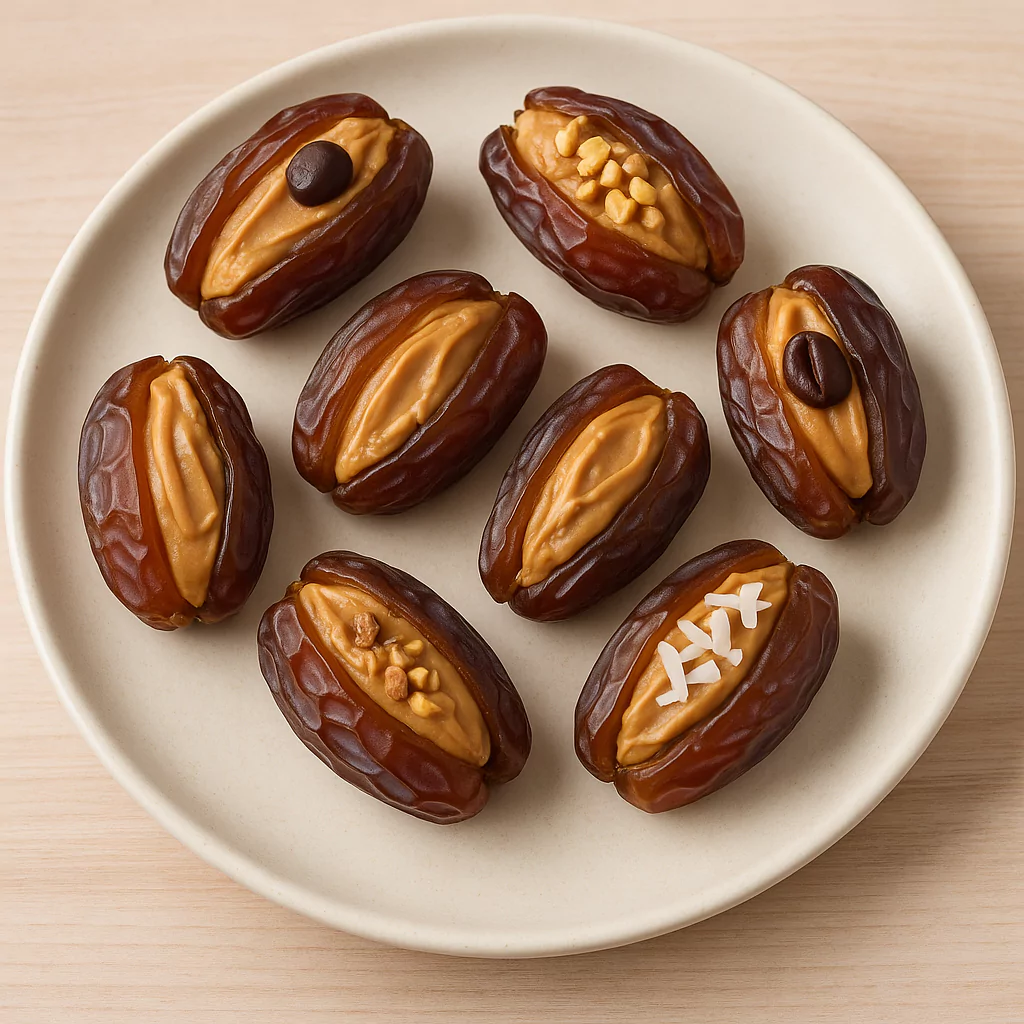 Peanut butter stuffed dates