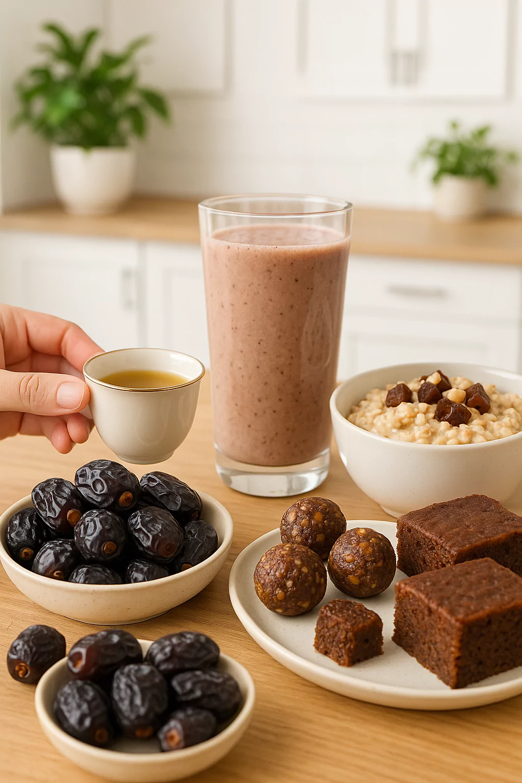 Ajwa Dates vs Medjool Dates: Which Super Date Is Better for You? 4 smoothies, date balls, date cake with tea